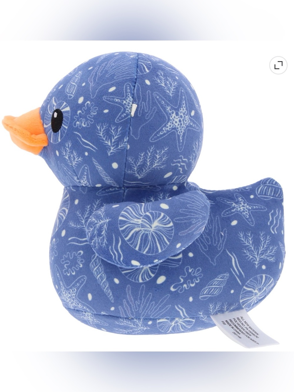 Blue Plush Duck with Orange Beak - Kids Stuffed Animal - Picture 3 of 6
